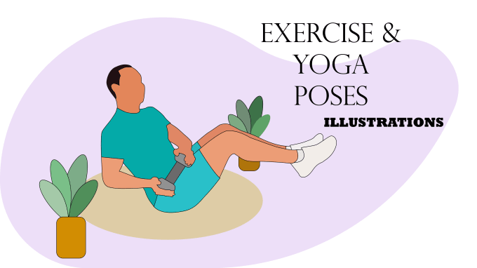 Gig Preview - Draw exercise and yoga poses illustrations