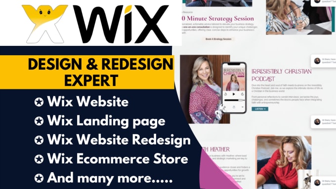 Gig Preview - Design wix website redesign wix website professionally wix online store