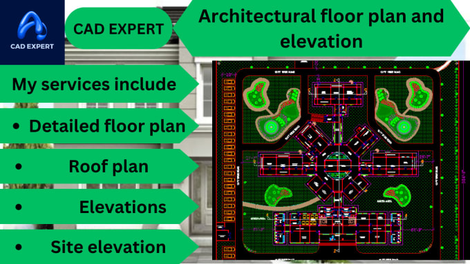 Gig Preview - Draw your 2d and 3d architectural floor plans in autocad