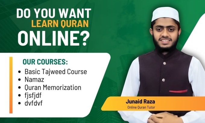 Gig Preview - Be your best online quran tutor and online quran teaching