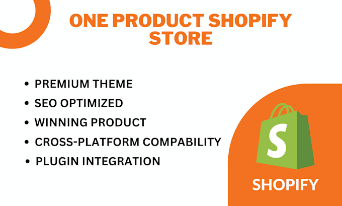 Gig Preview - Create one product automated shopify dropshipping store