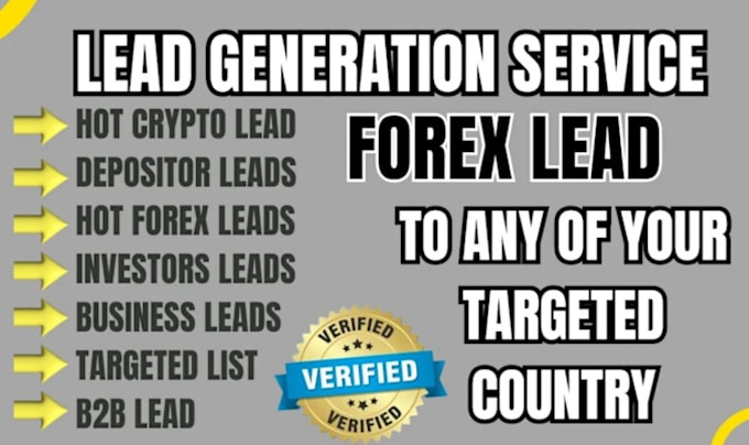 Gig Preview - High quality forex leads, crypto leads,  for your trading business