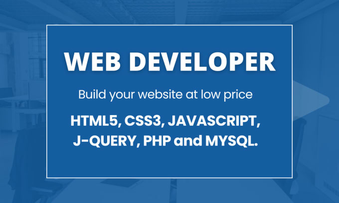 Gig Preview - Be your professional full stack php web developer