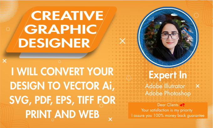 Gig Preview - Convert your design to high quality vector for print and web