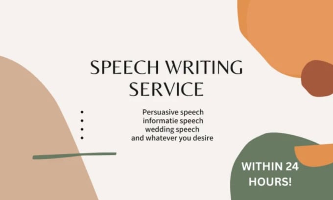 Gig Preview - Write you the perfect speech for any occasion