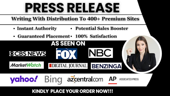 Gig Preview - Write press release, distribute press release, press release writing