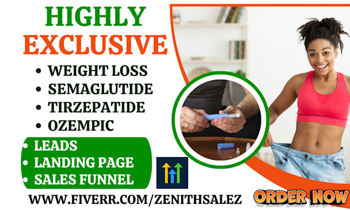 Bestseller - generate weight loss leads ozempic semaglutide weight loss landing page via ghl