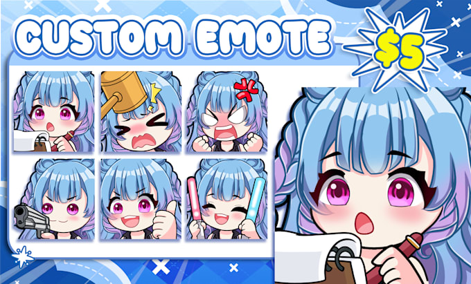 Gig Preview - Make custom twitch emotes and twitch animated emotes for you