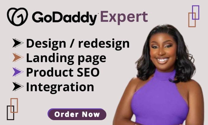 Gig Preview - Design responsive godaddy website redesign godaddy website design godaddy SEO