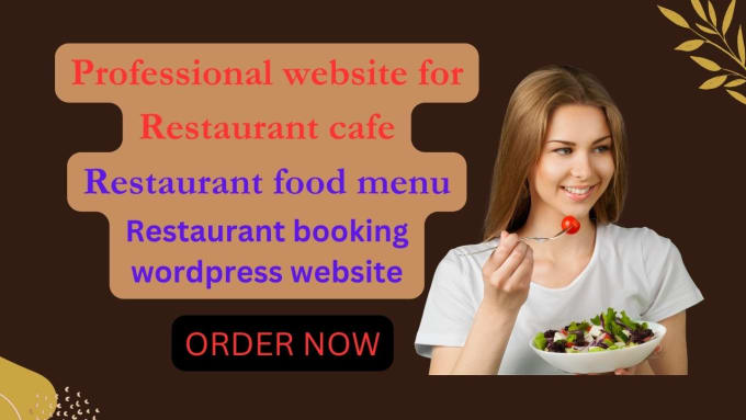 Gig Preview - Design restaurant website cafe food truck hotel website bar pub on wix wordpress