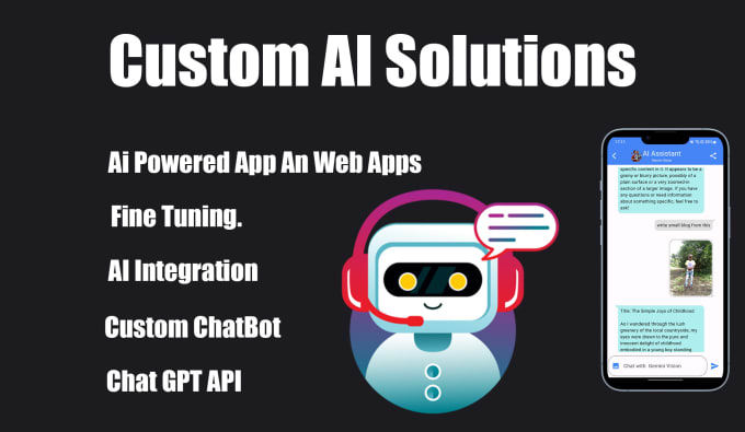 Gig Preview - Develop chatgpt 4o gemini ai chatbot app fine tuning