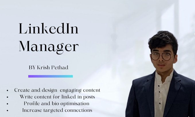 Gig Preview - Be your linkedin manager, desiger and content creator