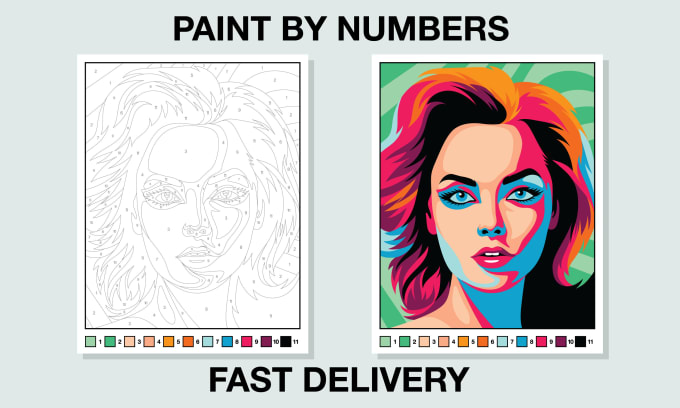 Gig Preview - Create paint by number pages for kids and adults