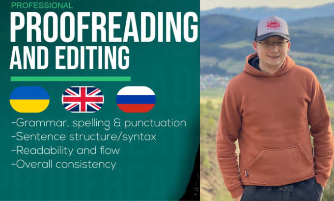 Gig Preview - Professionally proofread russian or ukrainian text