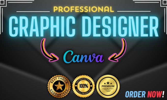 Gig Preview - Do professional graphic designing using canva