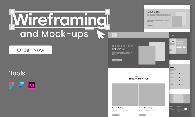 Gig Preview - Create website and mobile app uiux wireframing and prototype