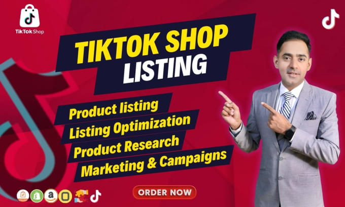 Gig Preview - Do tiktok shop listing and be your shop or affiliate manager