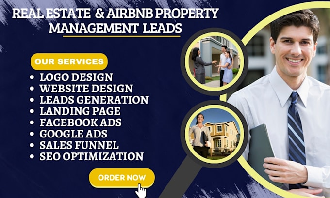 Gig Preview - Generate property management leads real estate, airbnb property management leads