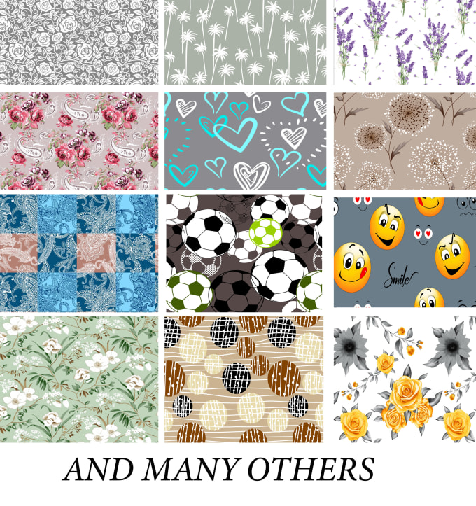 Gig Preview - Design seamless repeat vector patterns for textile prints