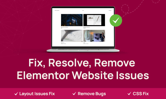 Gig Preview - Fix or resolve elementor website issues, remove bugs, layout fix