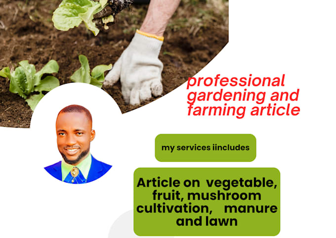 Gig Preview - Write gardening, agriculture, farming, pest, and compost manure article