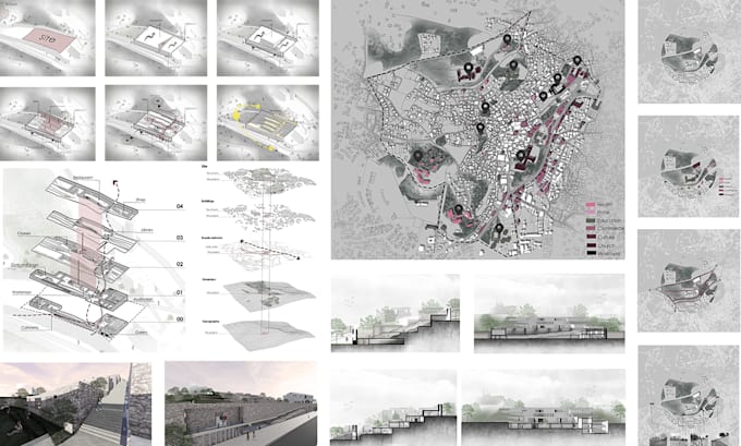 Gig Preview - Create architectural diagram, axonometrics ,site analysis