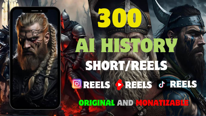 Bestseller - do viral faceless ai history youtube short and instagram reels