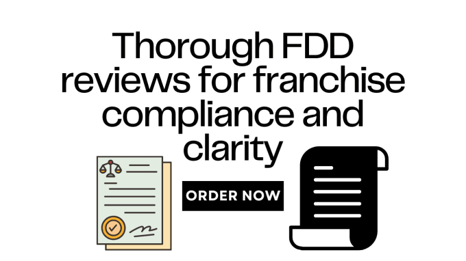 Gig Preview - Review franchise disclosure document fdd for you as required