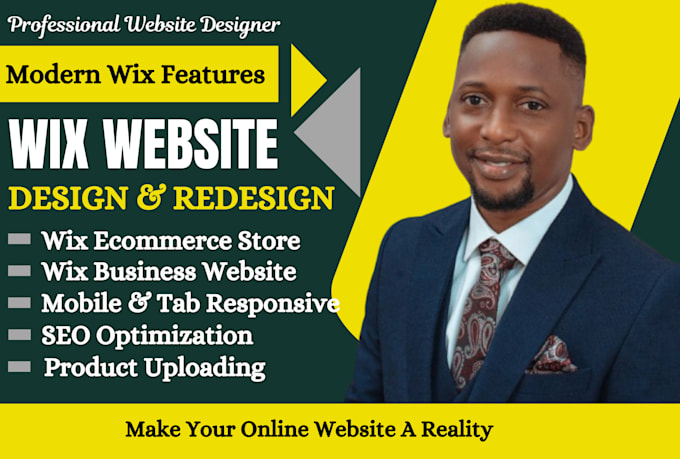 Gig Preview - Build wix website redesign wix website development redesign wix website design