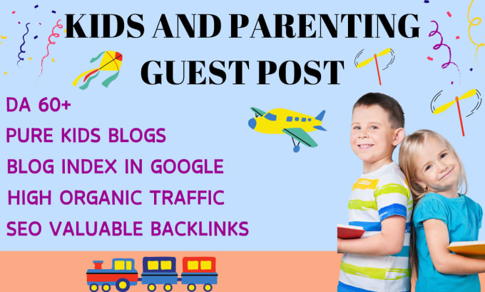 Bestseller - do kids and parenting guest post with authority backlinks