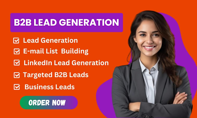 Gig Preview - Do targeted b2b lead generation linkedin leads and prospected email list