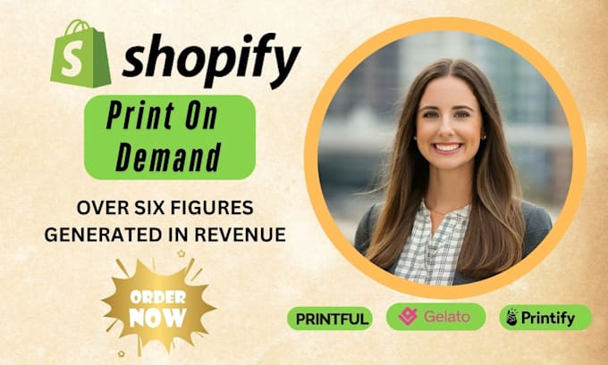 Gig Preview - Design shopify print on demand store with printful, printify for print on demand