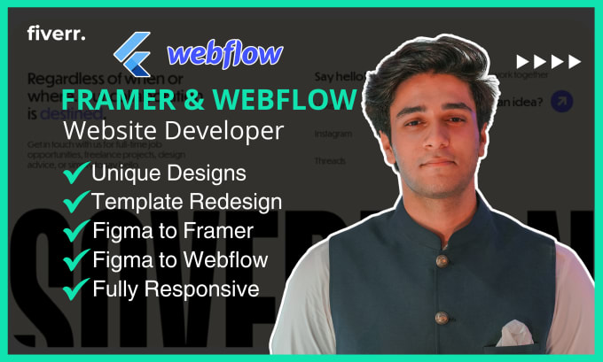 Gig Preview - Design or develop stunning website using webflow or framer