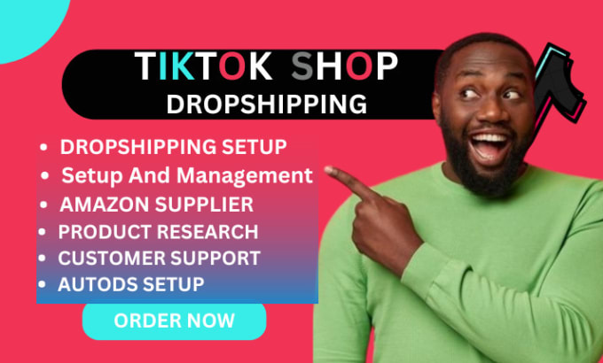 Gig Preview - Set up tiktok shop dropshipping product hunting listing with automation