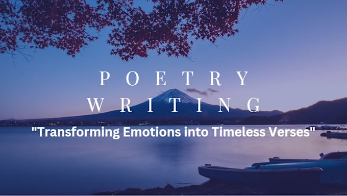 Gig Preview - Draft poems based on any genre and theme of your choice