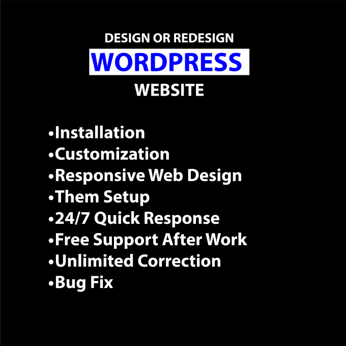 Gig Preview - Do design, redesign website, build wordpress website or blog