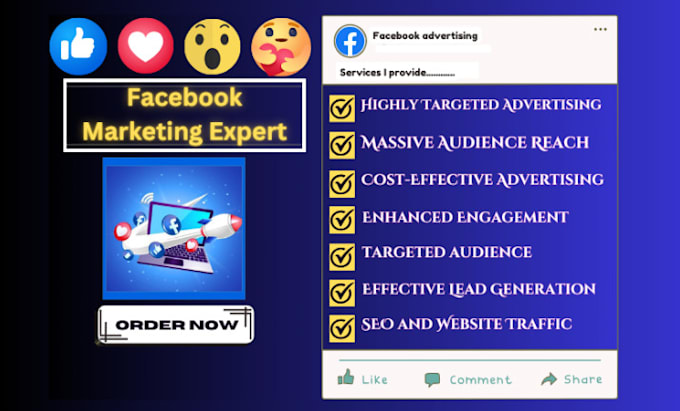 Gig Preview - Do create facebook ads campaign  and fb marketing  for your business