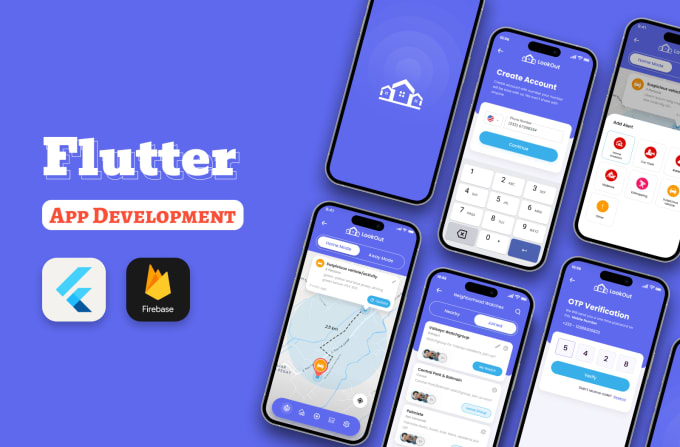 Gig Preview - Do any flutter app UI for your mobile app development