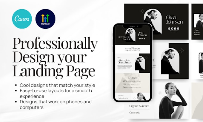 Gig Preview - Design your gohighlevel landing page professionally