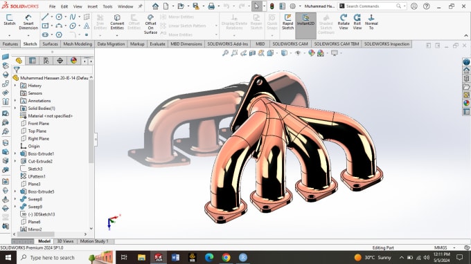 Gig Preview - Create and design 3d models using solidworks, fusion 360,creo,catia and inventor