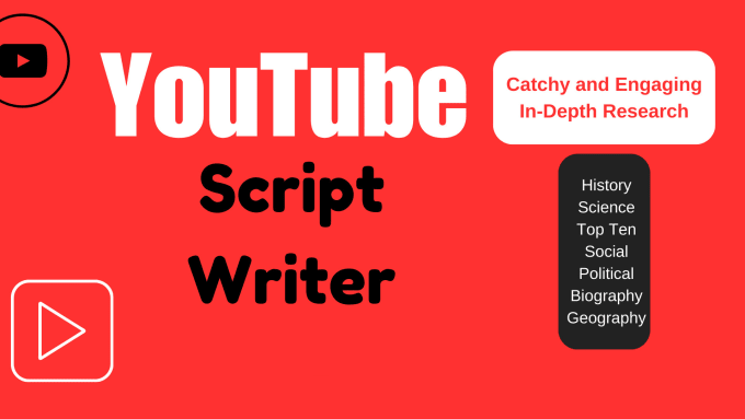 Gig Preview - All type of scripts for youtube