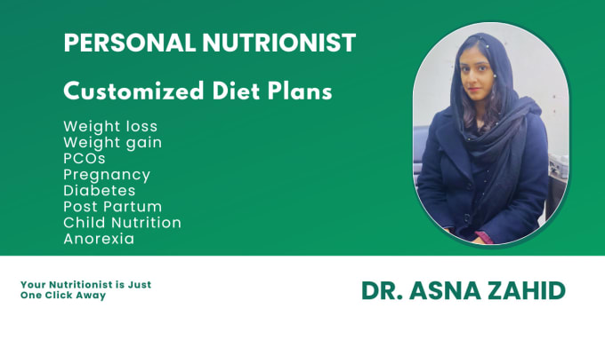 Gig Preview - Be your nutritionist and create personalized diet plans