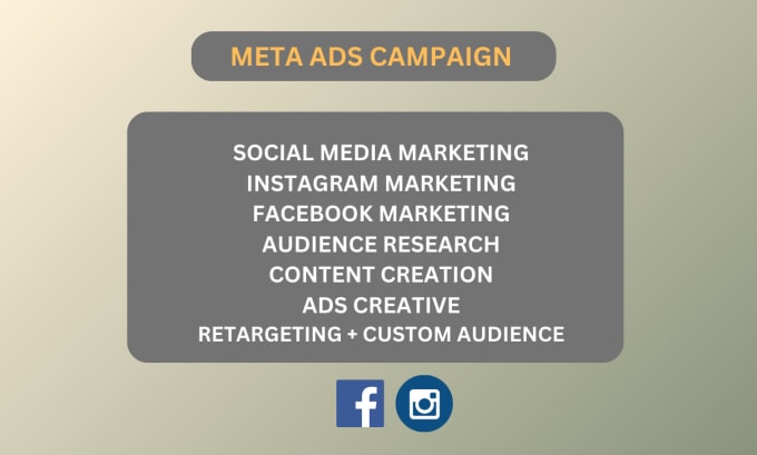 Gig Preview - Launch facebook meta ads campaign instagram  marketing, target audience research