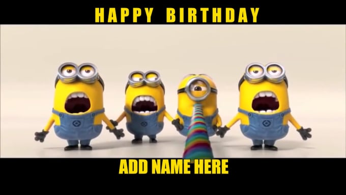 Gig Preview - Make cartoon minions birthday card