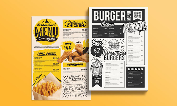 Gig Preview - Design restaurant food menu editable in canva