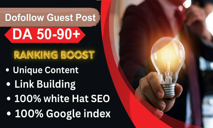 Gig Preview - Seo guest post dofollow article and blog post with image