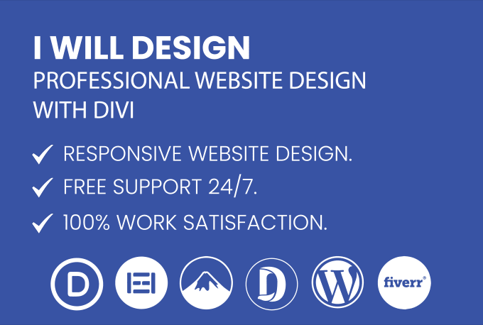 Gig Preview - Design professional wordpress design with divi