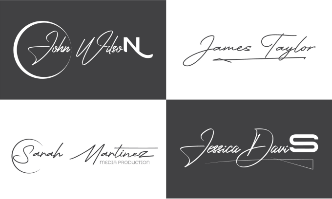 Gig Preview - Design initial handwritten signature logo