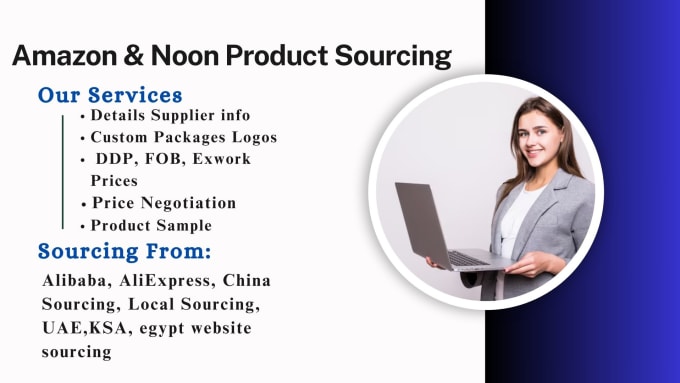 Gig Preview - Be your amazon and noon product sourcing for uae,ksa,egypt