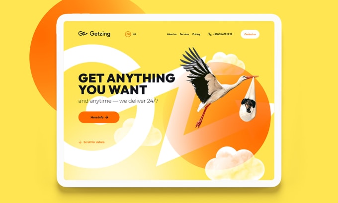 Gig Preview - Design and develop your landing page from scratch on webflow